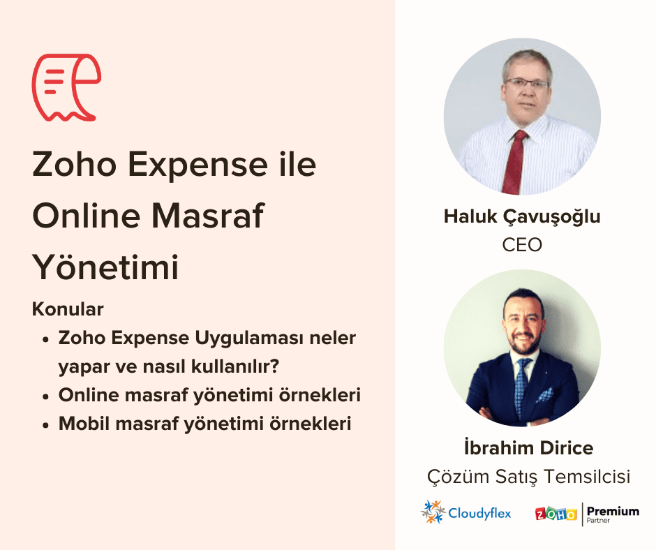 Webinar : Zoho Expense ile Online Masraf Yönetimi